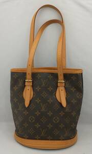 LOUIS VUITTON ルイ ヴィトン モノグラム VI1011 バケツ PM バケット ショルダー トート バッグ ★ポーチ無し