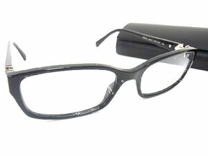 1円 ■美品■ PRADA プラダ VPR07N 55□17 ACF-101 140 メガネ 眼鏡 めがね レディース メンズ ブラック系 AT4322