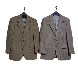 TM☆BURBERRY バーバリー 2点 メンズ ジャケット チェック テーラードジャケット ブレザー ウール☆