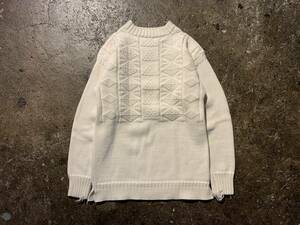 MAISON MARGIELA 20AW アランニット 袖口デストロイ加工 2020AW メゾンマルジェラ S30HB0223