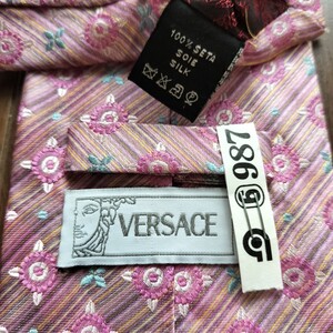 VERSACE （ヴェルサーチェ）ヴェルサーチピンク花びらネクタイ