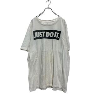 NIKE 半袖 プリントTシャツ 2XL ホワイト ナイキ ビッグサイズ クルーネック JUST DO IT 古着卸 アメリカ仕入 a607-5978