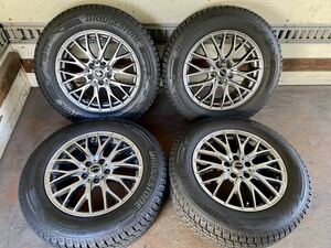 美品　225/65R17 102Q BRIDGESTONE BLIZZAK DM-V3 スタッドレス バリ山17x7J ET 48 PCD エクストレイル CX-5CX-8 レガシィアウトバック