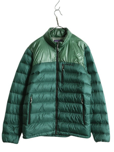 パタゴニア フィッツロイ ダウン ジャケット メンズ L 14年製 Patagonia アウトドア 800フィル ナイロン ブルゾン アウター ハイネック 緑