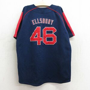 古着 ナイキ NIKE 半袖 ベースボール シャツ キッズ ボーイズ 子供服 00s MLB ボストンレッドソックス ジャコビーエルズベリー 46 ラグ