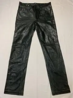 vintage jun men leather design pants 牛革