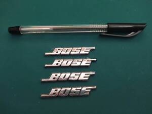 【ゆうパケット送料込】BOSE(ボーズ) スピーカー用ミニエンブレム ４個セット　両面テープ付　アルミ製 