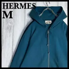 エルメス HERMES☆袖ロゴ入りフルジップパーカー ランH 入手困難