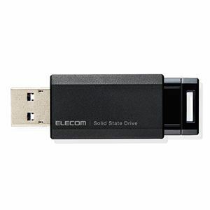 【新品】エレコム SSD 外付け ポータブル 1TB 小型 ノック式 USB3.2（Gen1）対応 ブラック PS4/PS4Pro/PS5 ESD-E