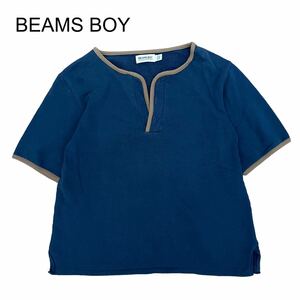 【BEAMS BOY】ヘンリーネック　カットソー