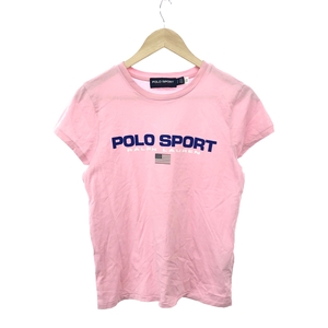 良好◆RALPH LAUREN SPORT ポロラルフローレンスポーツ 半袖カットソー サイズ:S◆ ピンク レディース ロゴ トップス