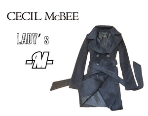 レディースM*CECIL MC BEE*メルトンコート navy 肌触り気持ちいい