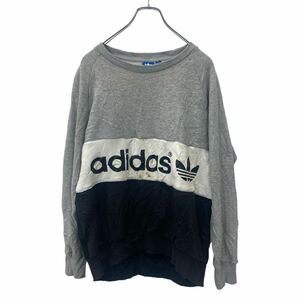 adidas ロゴスウェット プリントスウェット OTサイズ アディダス グレー系 古着卸 アメリカ仕入 t2406-3003