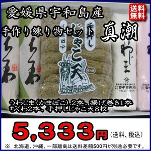 愛媛県産　手作り、伝統の味！【 真潮 】 かまぼこ あげま巻 ちくわ じゃこ天 宇和海の幸問屋