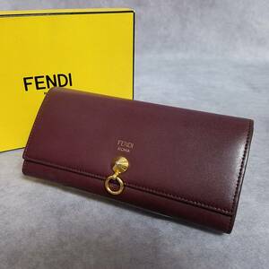 【美品　クリーニング済】 FENDI　フェンディ　正規品　バイザウェイ　本革　レザー　2つ折り長財布　二つ折り長財布　ウォレット　長財布