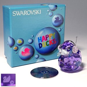 侍◆【SWAROVSKI スワロフスキー】クリスタル Happy Ducks ハッピーダックス『DJ』オブジェ 置物 フィギュリン ボックス付 2