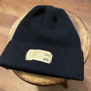 dead stock! VINTAGE WWII 40s US NAVY WATCH CAP 米軍実物 ヴィンテージ ワッチキャップ 黒 ビーニー ニットキャップ ブラック 