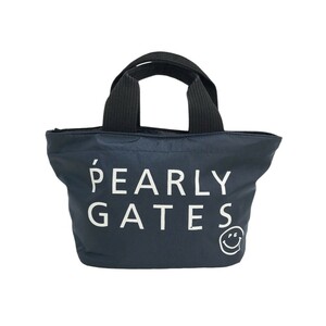 【1円】PEARLY GATES パーリーゲイツ カートバッグ ニコちゃん ネイビー系 [240101279796]