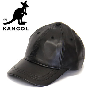 KANGOL (カンゴール) 240069605 SMU FAUX LEATHER BASEBALL フェイクレザー ベースボール キャップ KGL042 BLACK/BLACK