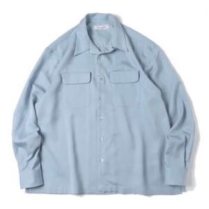 UNIVERSAL PRODUCTS　 OPEN COLLAR L/S SHIRT ユニバーサルプロダクツ　ワークシャツ レーヨンシャツ 長袖シャツ オープンシャツ SIZE 2