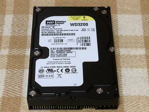 ジャンク品 Western Digital ウエスタンデジタル ハードディスク WD3200JB-00KFA0 320GB HDD 3.5インチ IDE PCパーツ 研究 部品取り等に