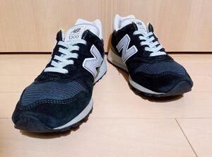 NEW BALANCE ニューバランス M1300AE 米国製 MADE IN USA 黒 ブラック ピッグスキンスエードレザー メッシュ ローカットスニーカー 25cm