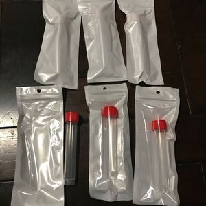 試験管♪6本セット♪定形外140円♪キャップ付♪プラスチック製♪自立可能品♪小物入れにも