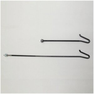 【仏具用】 鉄製吊金具　黒色塗装仕上げ　 長さ30cm（1尺） 直径1.2cm（4分）吊ボート