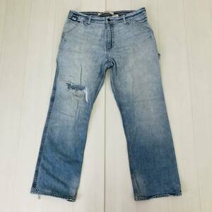 k0712 GAP JEANS ギャップ デニム ジーパン コットン100％ ストレート ゆったり メンズ ダメージ 古着 ビンテージ カジュアルデニムコーデ