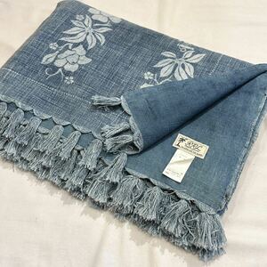 希少！RRL Indigo Cotton Blanket ダブルアールエル ラルフローレン Ralph Lauren インディゴ 藍染 ブランケット アロハ ポロ polo