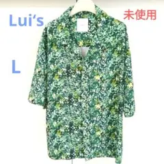 未使用品　Lui‘s 　総柄シャツ　ポリエステル100%