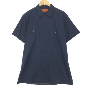 古着 ディッキーズ Dickies 半袖 ワークシャツ メンズL /eaa452585 【SS2409_50%】