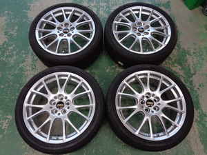 【美品バリ山】BBS　RE-V　RE063　18インチタイヤホイール【4本セット】225/40R18　プリウス　カローラツーリング　カローラスポーツ　鍛造