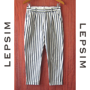 美品　LEPSIM／レプシィム★　ストライプ　クロップドパンツ　S