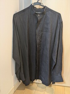 ISSEY MIYAKE　MEN　 シャツ　サイズ2　シワ加工　ラミー100%