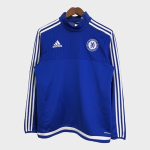 adidas アディダス チェルシーFC 長袖Ｔシャツ サッカー プロチーム スポーツ ブルー (メンズ M) 中古 古着 S1938