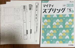 未使用 春期テキスト マイティスプリング 小5 国語 解答解説付 塾専用教材