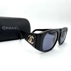 美品 CHANEL サングラス ココマーク マトラッセ 黒 ブラック