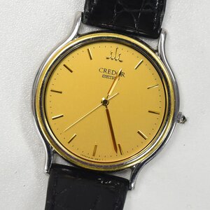 1円 可動品 腕時計 セイコー SEIKO クレドール 8J81-6B00 クォーツ メンズ SS 18KT 同梱不可