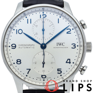 インターナショナルウォッチカンパニー IWC ポルトギーゼ・クロノグラフ 裏スケルトン IW371605 箱 保証書 SS/革 メ