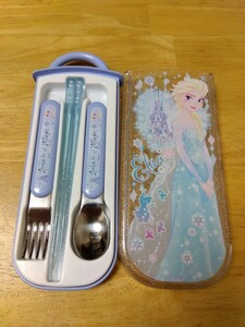 アナと雪の女王 エルサ カトラリーセット スケーター お箸 スプーン フォーク スライドトリオセット 給食 お弁当 ディズニー 食洗機対応