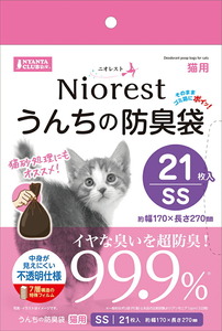 （まとめ買い）マルカン ニオレスト うんちの防臭袋SS 21枚猫用 ペット用品 〔×10〕