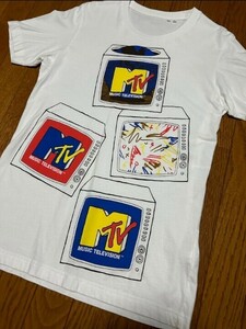 【2012年製】Tシャツ　UNIQLO　ユニクロ　MTV　グラフィック　白　ホワイト