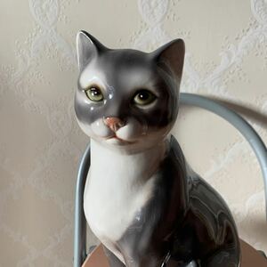 置物 猫 メイドインイタリア陶器 