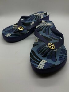 ■【YS-1】 トリーバーチ TORY BURCH ビーチサンダル ■ 9サイズ 実尺26cm ヒール高3,5cm 青 ブルー系 【同梱可能商品】K■