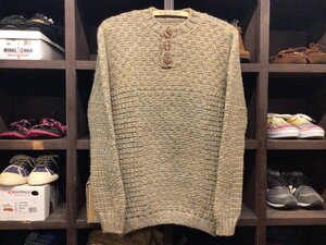 UNKNOW HENLEY NECK WOOL KNIT SWEATER SIZE M? ノーブランド ヘンリーネック ウール ニット セーター