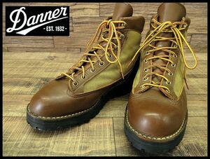 送無 希少 90s オールド USA製 Danner ダナー 黒タグ 30420X GORE-TEX ダナーライト ゴアテックス 防水 レザー トレッキング ブーツ 25.0