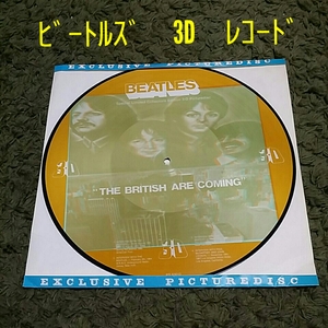 送料込み【3Dピクチャーレコード】LP THE BEATLES THE BRITISH ARE COMING