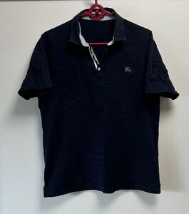 1.6万購入 サイズ4 BURBERRY BLACK LABEL バーバリー ブラックレーベル L XL 半袖ポロシャツ①