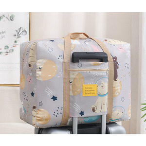 ☆ クマ×グレー ☆ キャリーオンバッグ ボストンバッグ 撥水 トラベル yxlbag5162 キャリーオンバッグ 折り畳み